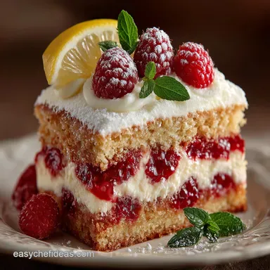 Sunshine Mini Cakes Lemon Raspberry Layer Cake Recipe for Tea Recipe Card