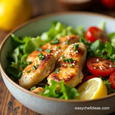 Quick Easy healthy food recipe lunch Lemony Chicken Bowls Recipe Card