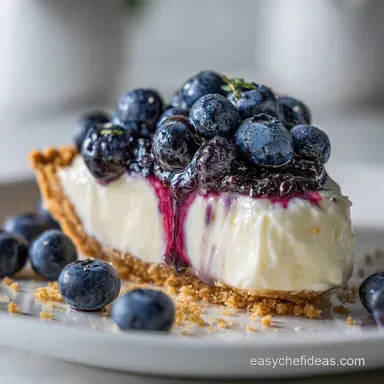 Super Light Blueberry Cream Pie: Velvety Recipe Card