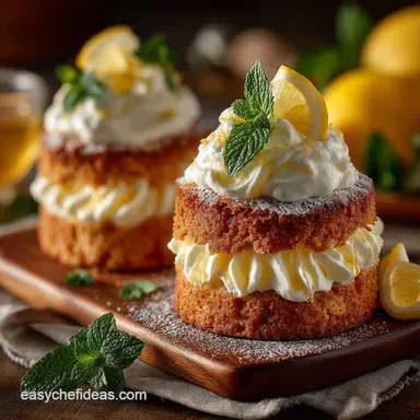 Little Lemon Cloud Mini Soft Cakes Easy Sponge Recipe Recipe Card