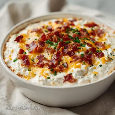 Loaded Ranch Dip: Creamy for 14 Servings Recipe Card