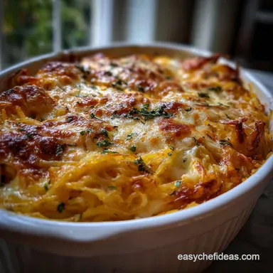 Low Carb Spaghetti Squash Casserole Spaghetti Squa: Comfort Food Favorite Recipe Card