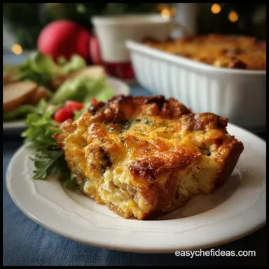 Christmas Morning Breakfast: Stress-Free Strata Recipe Card