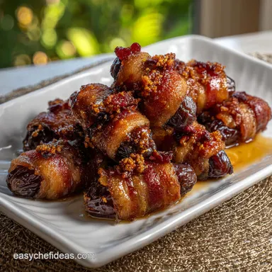 Maple-Glazed Bacon Wrapped Dates: The Ultimate Party Bite Recipe Card