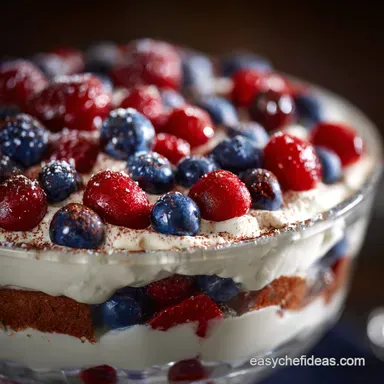 Effortless Red White and Blue Trifle Recipe with Mascarpone Cream Recipe Card