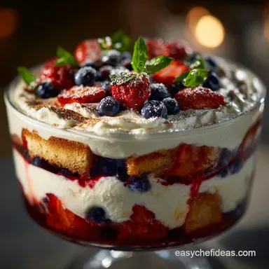 Effortless Red White and Blue Trifle Recipe with Mascarpone Cream