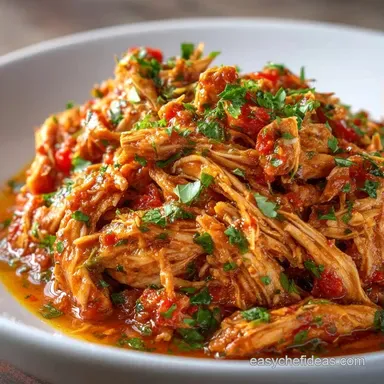 Mexican Shredded Chicken: Slow-Cooked Recipe Card