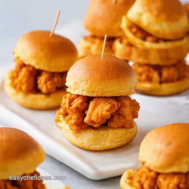 Mini Chicken Waffle Sliders Birthday Party Snacks Kids Love Recipe Card