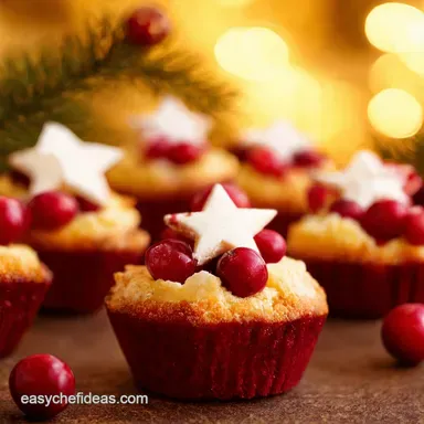 Mini Cranberry Brie Bites Christmas Cocktail Party Star Recipe Card