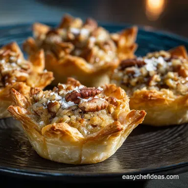 Mini Pecan Phyllo Tarts Golden Flaky Ready in Under an Hour Recipe Card