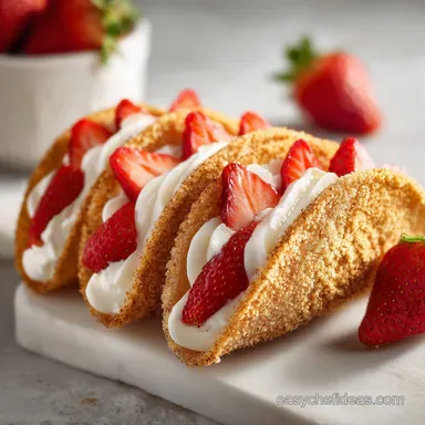 Mini Strawberry Cheesecake Tacos: Crispy Shells in 26 Min