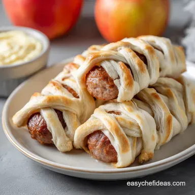 Halloween Potluck Dishes: Spooky Mummy Sausage Rolls Recipe Card