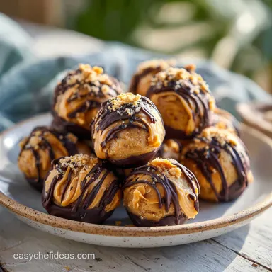 No Bake Buckeye Peanut Butter Balls for 50 Recipe Card