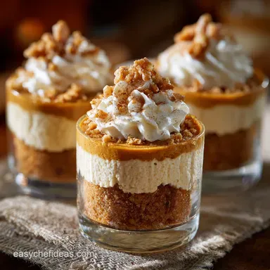 Pumpkin Cheesecake Shooters: Easy No-Bake Recipe for Fall Entertaining Recipe Card