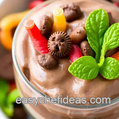 Whimsical No-Cook Chocolate Pudding Fruit Worm Delight: A Family Favorite! Recipe Card