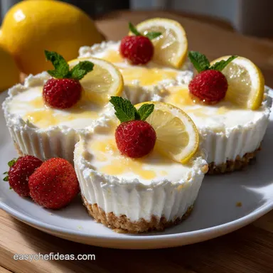 Lemon Cheesecake Yogurt Cups: 10-Minute Prep Dessert Recipe Card