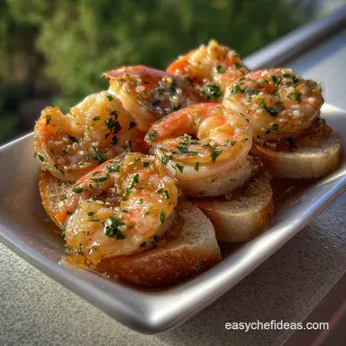 NYE Food Idea with Garlic Butter Shrimp Recipe Card