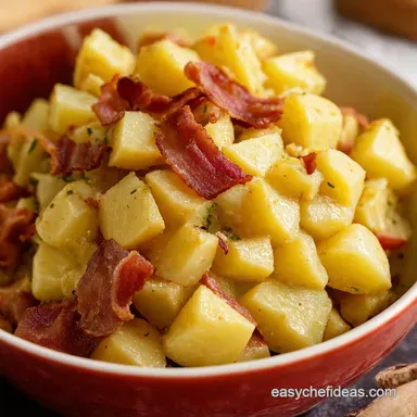 Omas Warm German Potato Salad Recipe Bacon Delight Recipe Card