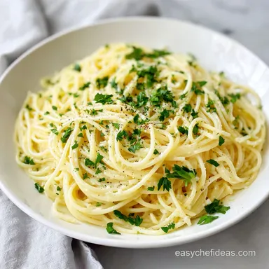 Creamy Garlic Pasta Recipe for 4 Servings Recipe Card