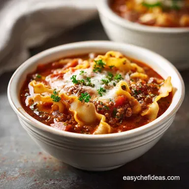 Lasagna Soup Recipe: A 40-Minute One-Pot Italian Comfort Meal Recipe Card