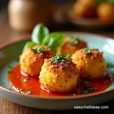 Crispy Baked Arancini Recipe Lighter Italian Appetizers Recipe Card