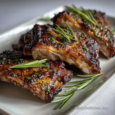 Oven-Baked Ribs with Garlic and Herbs: Crispy Baked in 3 Hours