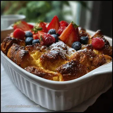 Overnight French Toast Casserole With Praline Recipe Card