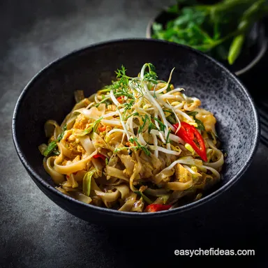 Pad Thai My Way Easy Ingredients Authenticish Flavor Recipe Card