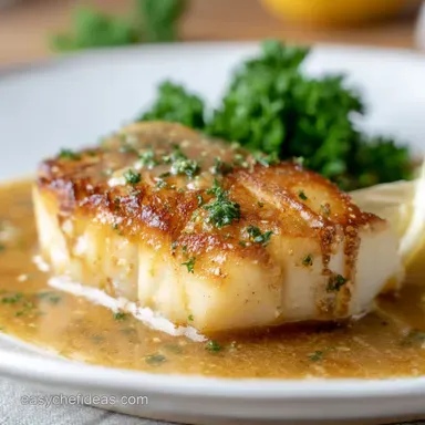 Cod Fish: Perfectly Seared with Zesty Brown Butter Sauce