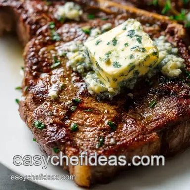 Steak Dinner Ideas: Pub-Style Ribeye with Herb Butter Recipe Card