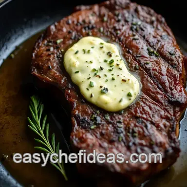 Pan-Seared Ribeye: My Go-To Steak Recipes with Garlic Herb Butter Recipe Card
