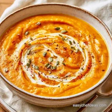 Panera Autumn Squash Soup for 4 Servings Recipe Card