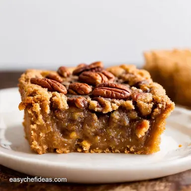 Easy Pecan Pie Dump Cake Holiday Dessert Magic Recipe Card