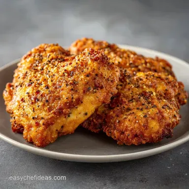 Peppery Chicken Thighs: Crispy and Tender Recipe Card