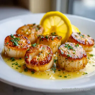 Pan Seared Scallops Recipe for 2 Servings Recipe Card