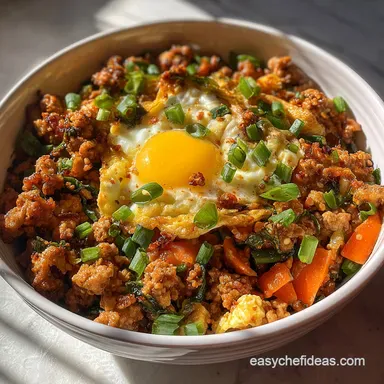 Egg Roll in a Bowl with Ground Pork in 15 Minutes