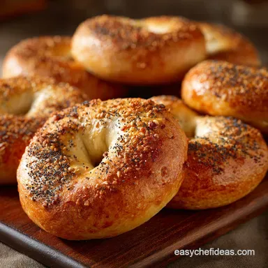 Proper New York Style Bagels Chewy Boiled and ColdFermented Recipe Card