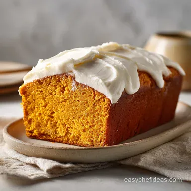 Pumpkin Cream Cheese Bread for 10 Servings with Silky Swirl Recipe Card