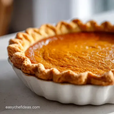 Pumpkin Pie 3 with Condensed Milk Recipe Card