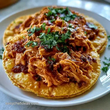 Tinga Tostadas in 30 Minutes Recipe Card