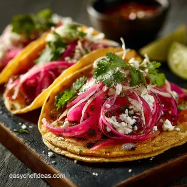 15Minute Quick Pickled Red Onions Recipe Essential for Tacos Recipe Card