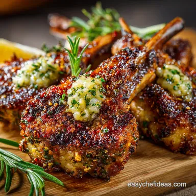 My GoTo Quick Easy Lamb Chops 20Minute Dijon Thyme Crusted Dinner Recipe Card