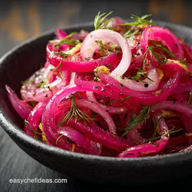 Brilliant Quick Pickled Red Onions Recipe Ready in 30 Mins Recipe Card