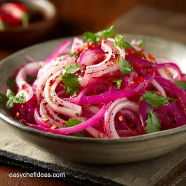 The 15Minute Magic Quick Pickled Red Onions for Tacos Recipe Card