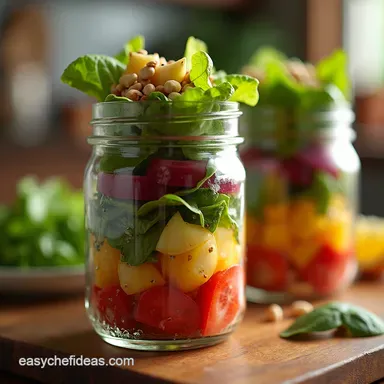 Vegan Mason Jar Salads Rainbow Goodness on the Go Recipe Card