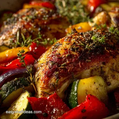 Ratatouille Baked Chicken: Easy One-Pan Supper with Crispy Skin