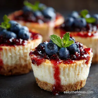 Red White and Blueberry Cheesecake Yogurt Cupcakes: Lighter Summer Bake Recipe Card