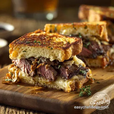 Steak and Cheese Sandwiches: Elevated Ribeye Provolone Recipe Recipe Card