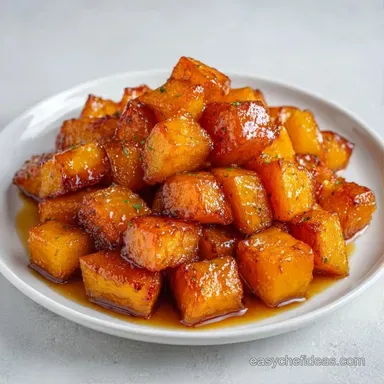 Roasted Butternut Squash Cubes: Maple Recipe Card