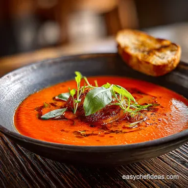 Homemade Tomato Soup with Roasted Tomatoes